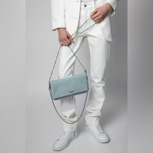 ‼️RARE‼️🎸💯💫AUTH. Zadig & Voltaire🎸🔥NWT🔥Rock Savage Clutch in Heaven